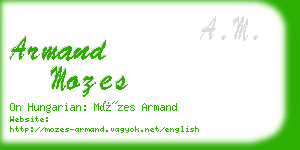 armand mozes business card